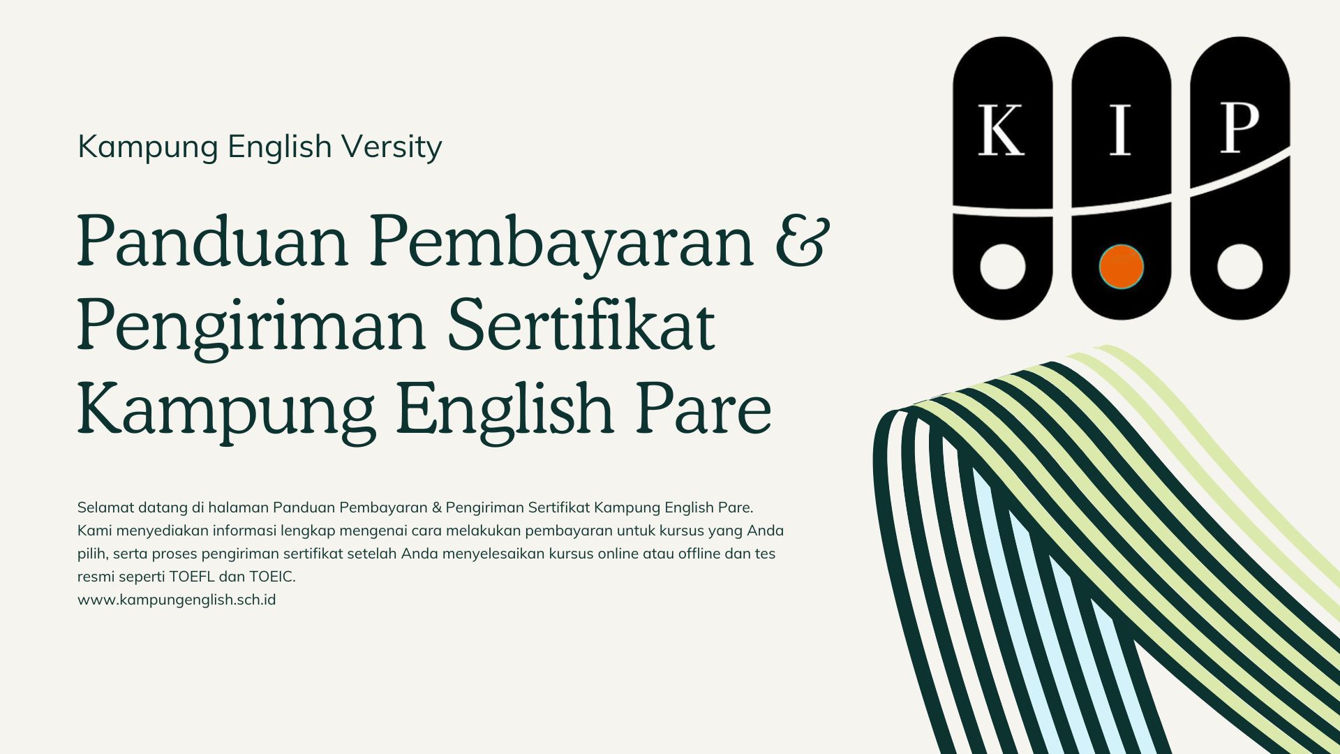 Panduan Pembayaran Pengiriman Sertifikat Kampung English Pare