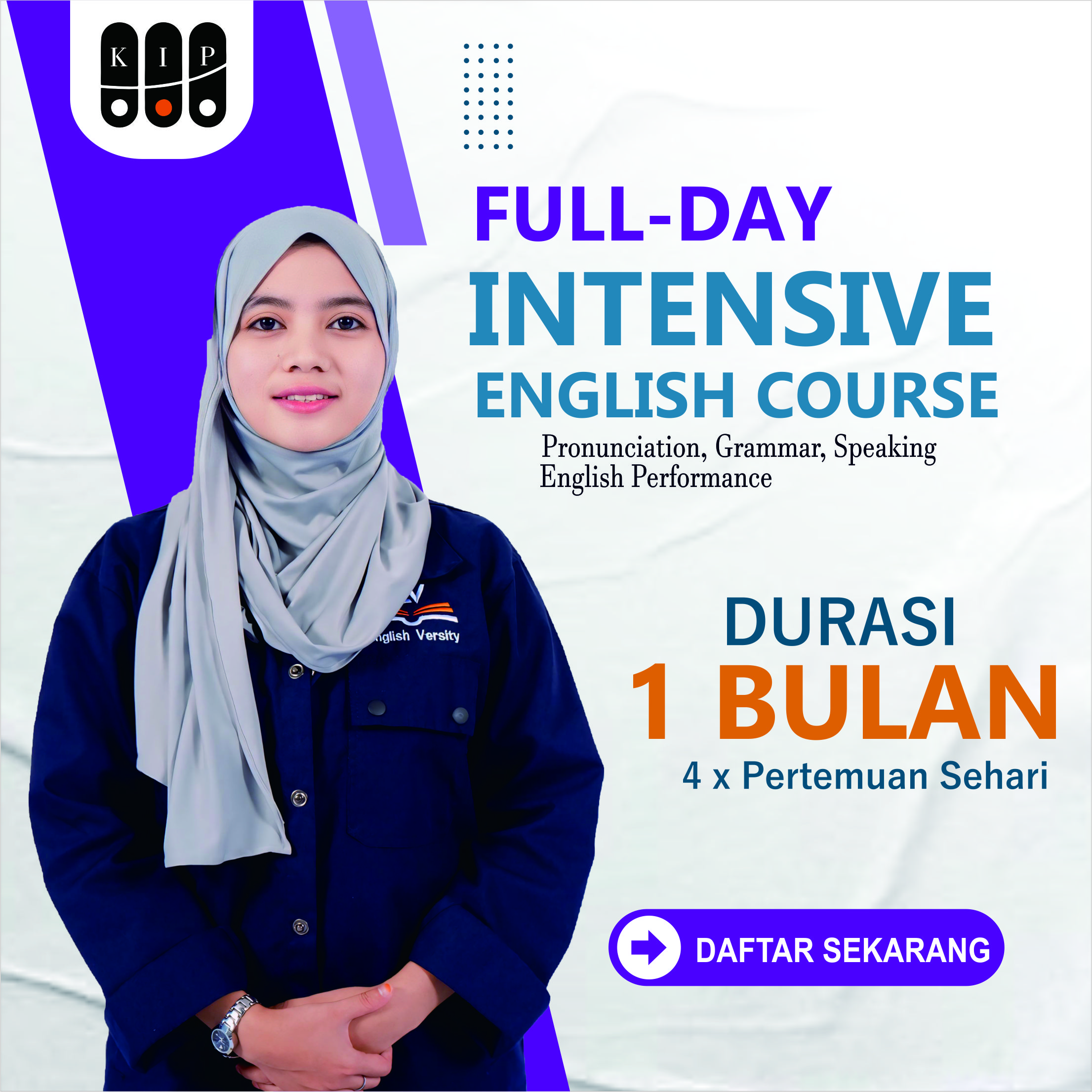 Program Kursus Intensif 1 Bulan Full Day di Kampung Inggris Pare