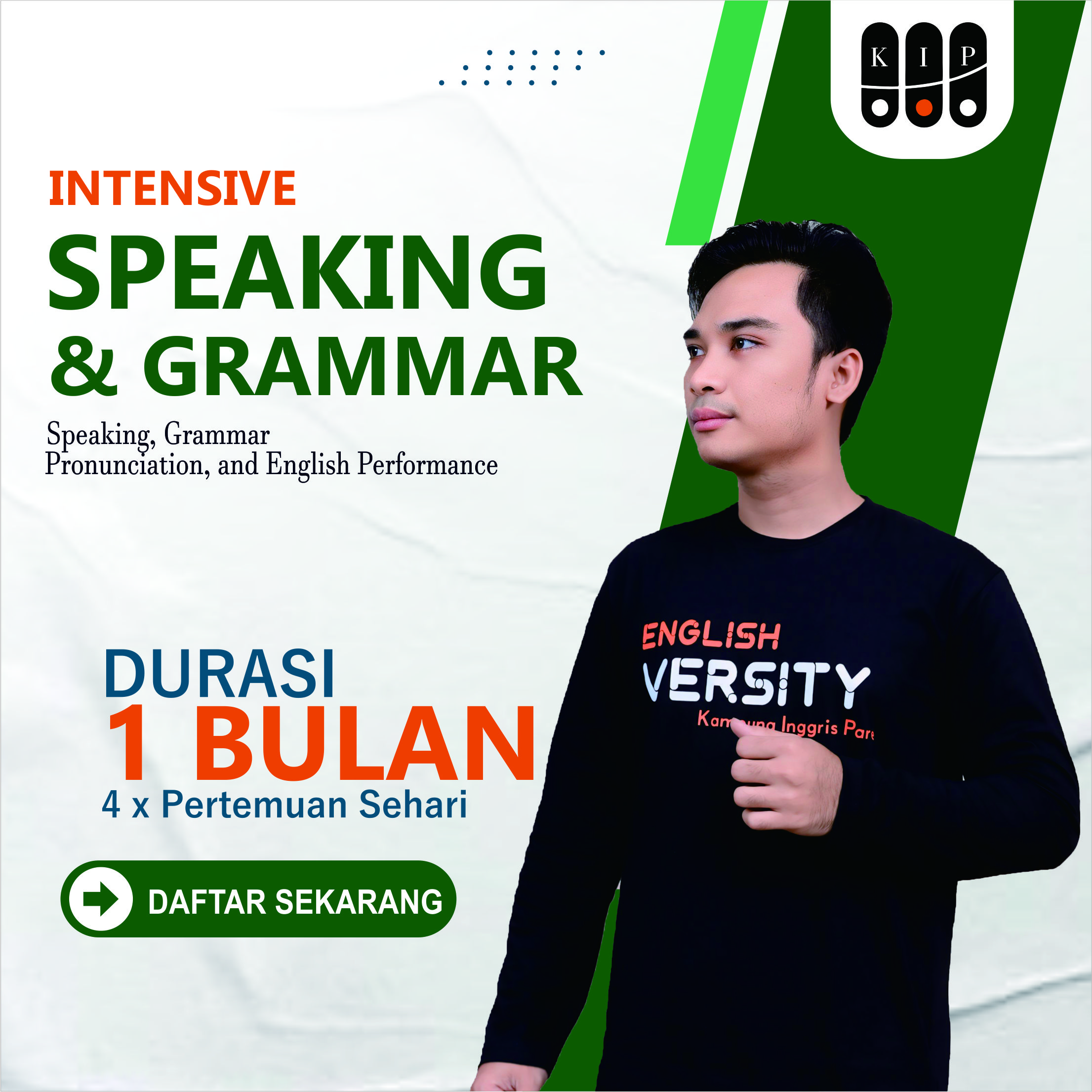 Program Kursus Speaking dan Grammar (Intensif) 1 Bulan Kampung Inggris Pare