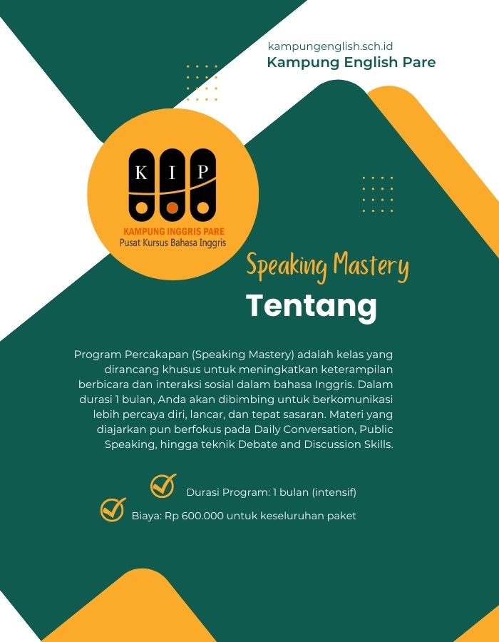 Thumbnail: Kursus Speaking Mastery 1 bulan